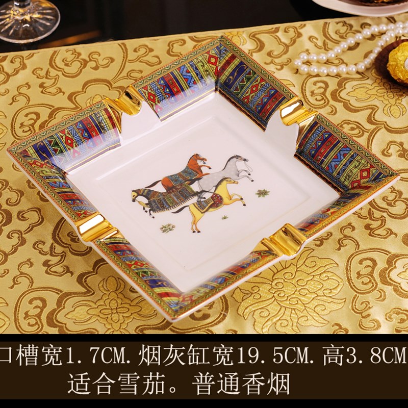 欧式雪茄烟灰缸客厅复古烟缸会所装饰经典