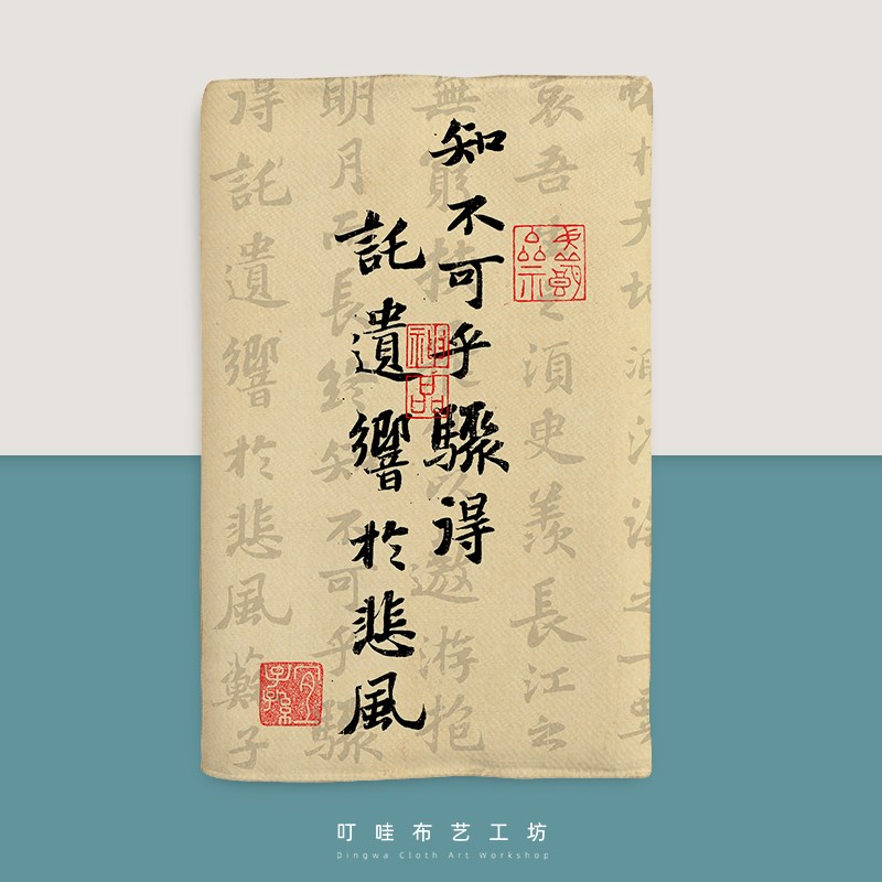 知乎骤得布料书皮苏东坡书衣做国潮复古记事保护