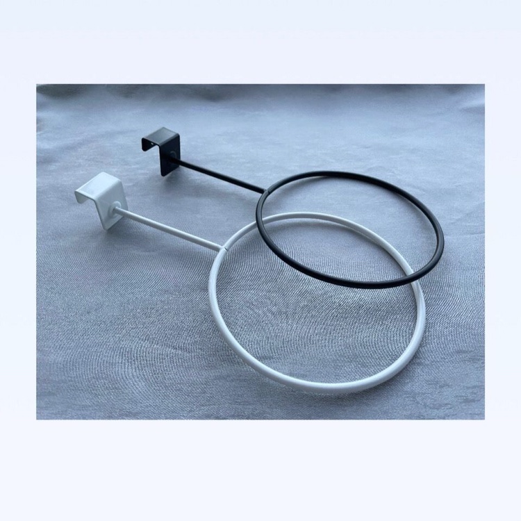 加粗黑色白色银色槽板球架卡方管球架球托展示架收纳球类置物架