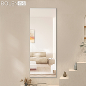 卧室全身镜 直角无框全身镜墙自粘免打全身镜壁挂式