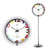 客厅立地钟创意个性 静音数字钟表数字立地钟 站地座钟金属钢