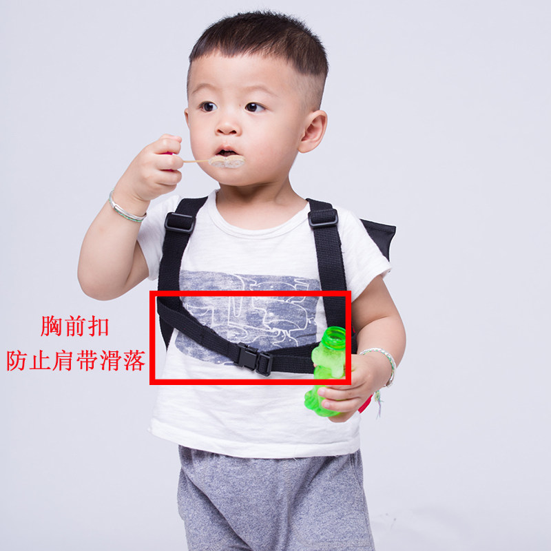 幼儿园儿童防走失背包男女童防走丢小书包宝宝爱粉