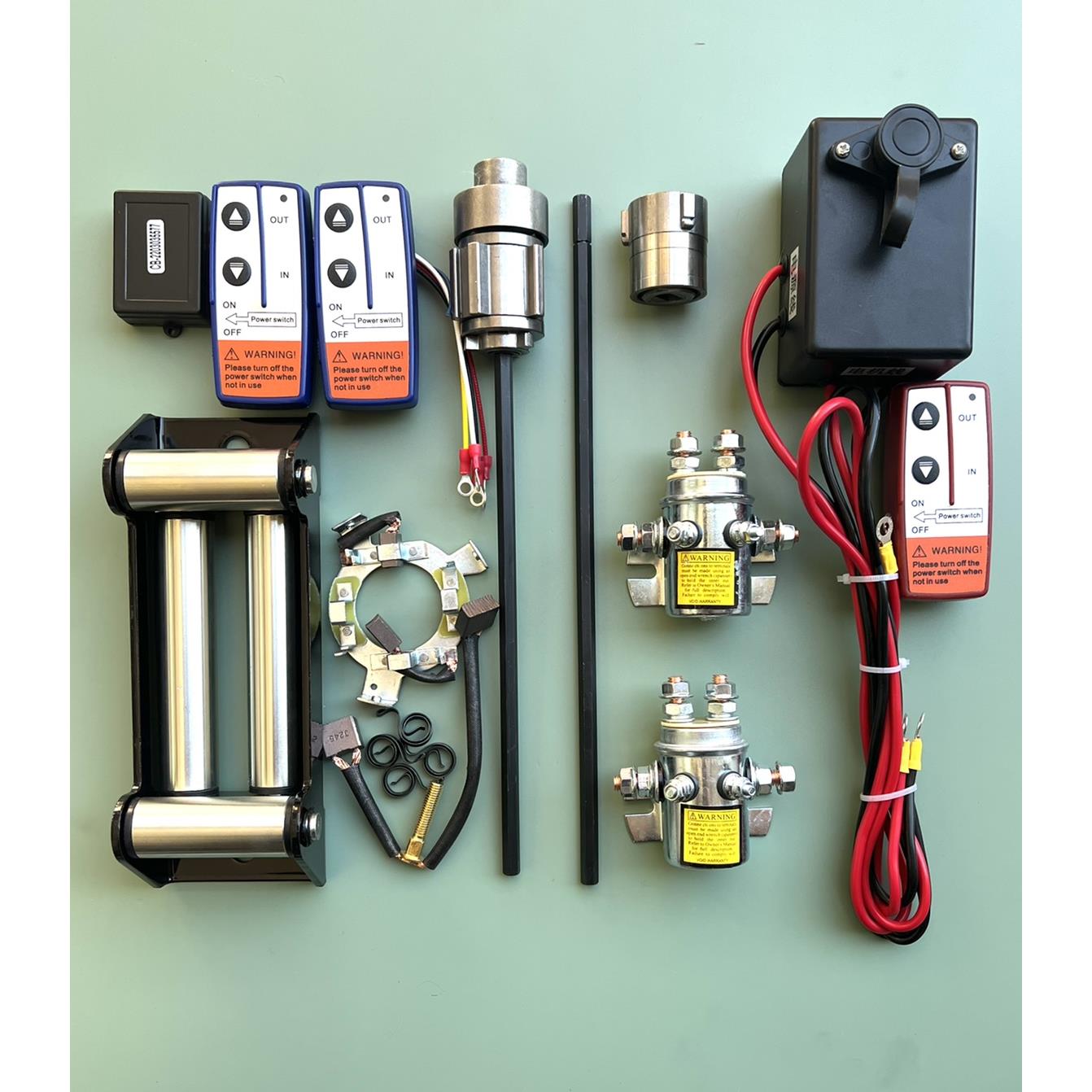 电动绞盘配件遥控器12V24V继电器刹车车载开关继电器碳刷导绳器