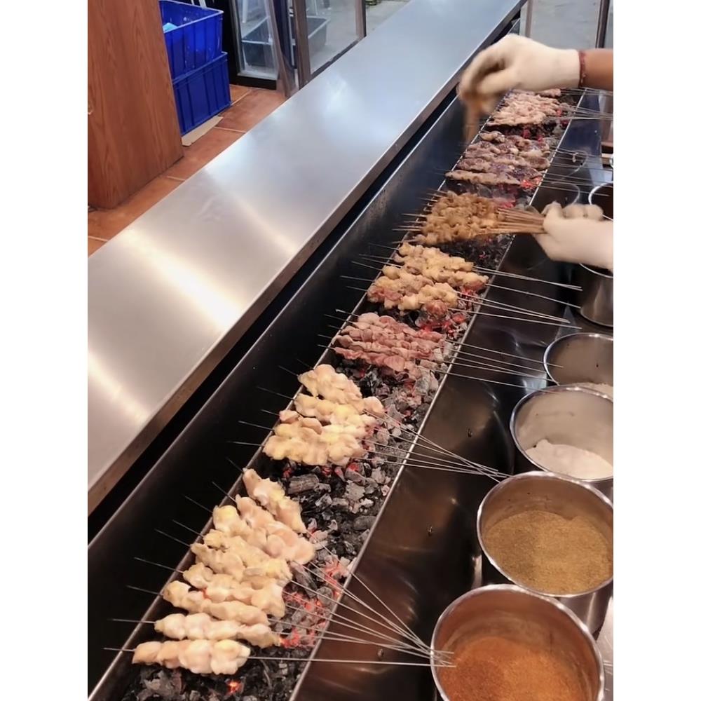 无烟净化烧烤车烧烤炉不锈钢环保平吸无烟净化烤炉商用木炭烧烤炉