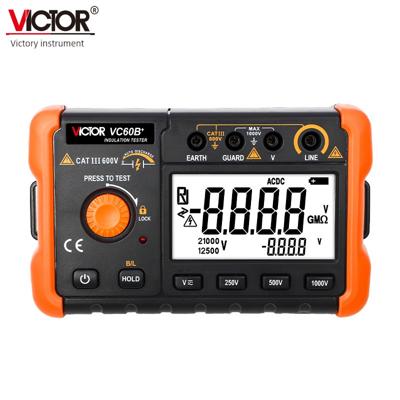 数字显示绝缘电阻测试仪Vc60B Vc60D Vc60E Vc60F高压数字兆欧表
