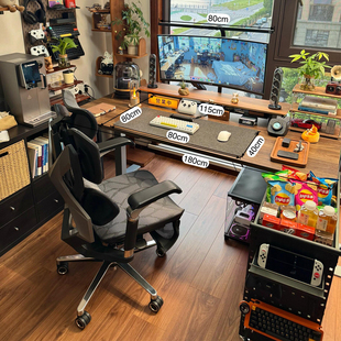 覆古实木电动升降桌家用书桌电脑桌智能可调节电竞桌办公桌工作台