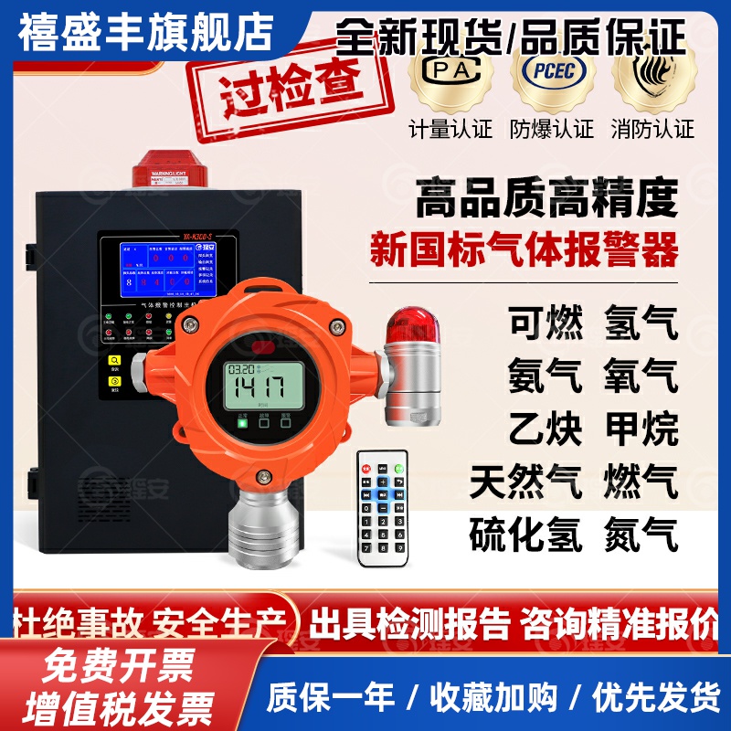 工业可燃气体探测报警器检测仪传感器探头浓度氨气氢气硫化氢氧气