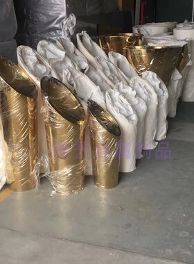 瓶 逗号金属钵 创意器 落地大盆电镀