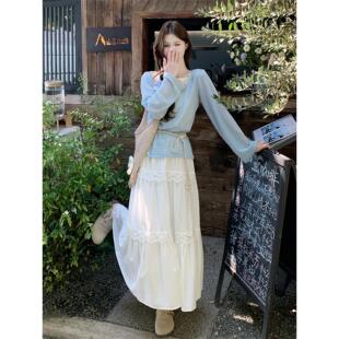 早秋多巴胺穿搭套装裙子海岛ootd好看云南海边出游明媚绝美一整套