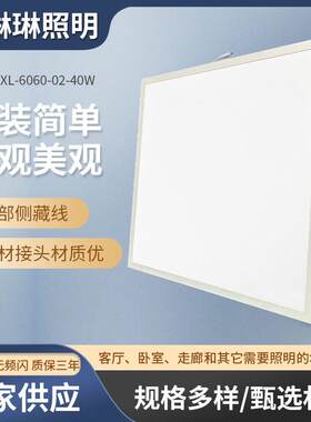 铝框升级版办公室酒店平板灯正方形嵌入式LED厨卫灯正远驱动