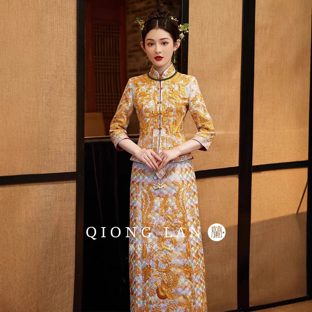 云梦集满绣褂皇龙凤褂2025新款高定秀新娘结婚礼服中国风秀和服