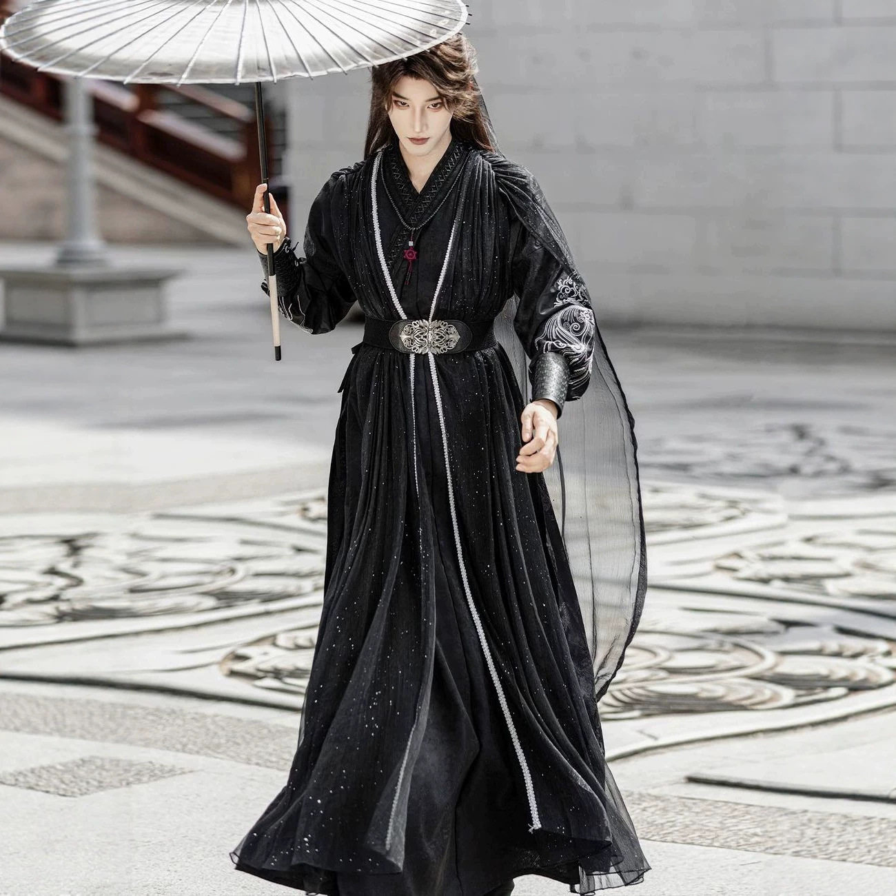 织造局汉服2026新款男女同款宋制刺绣古装侠客霸气披风剧本杀cos