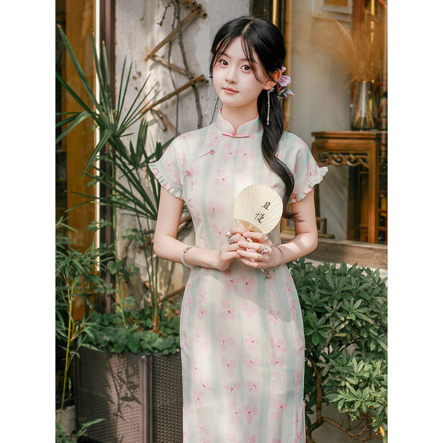 织造局改良旗袍2026夏季薄款绝美气质小清新日常小个子年轻款女