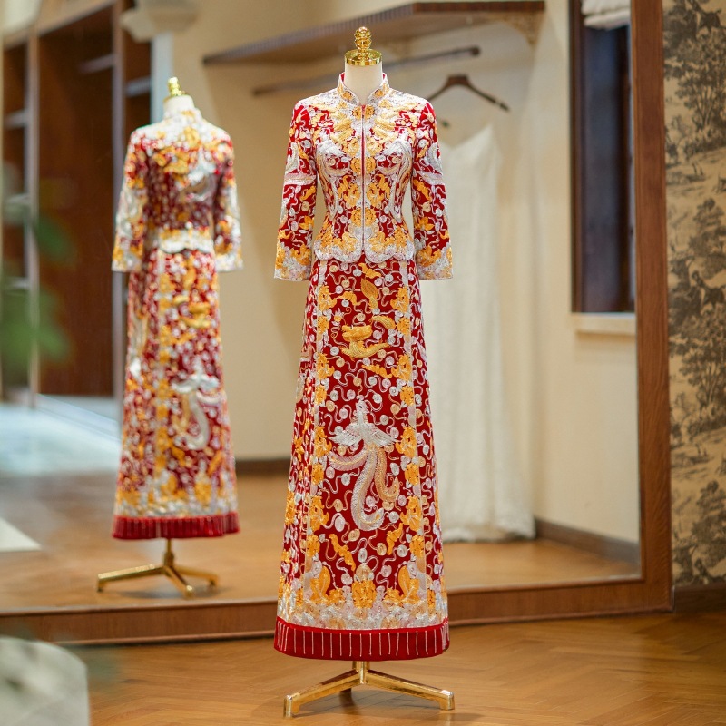 云梦集秀新娘2025新款龙凤褂出阁服敬酒服礼服中式嫁衣显瘦婚服高