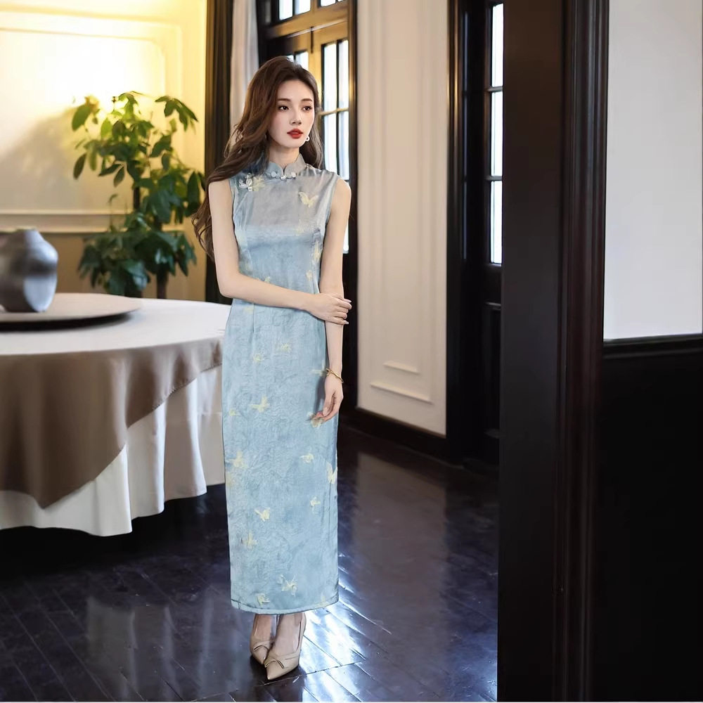 织造局黄色改良新中式文艺旗袍女2026春新款少女短袖年轻款上班穿