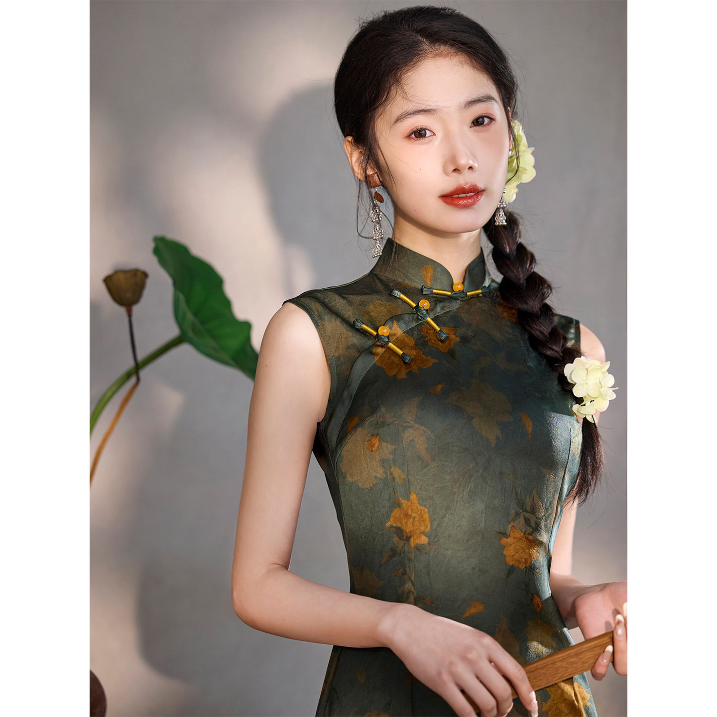 织造局墨绿复古新中式无袖旗袍女2026夏季新款日常可穿改良老上海
