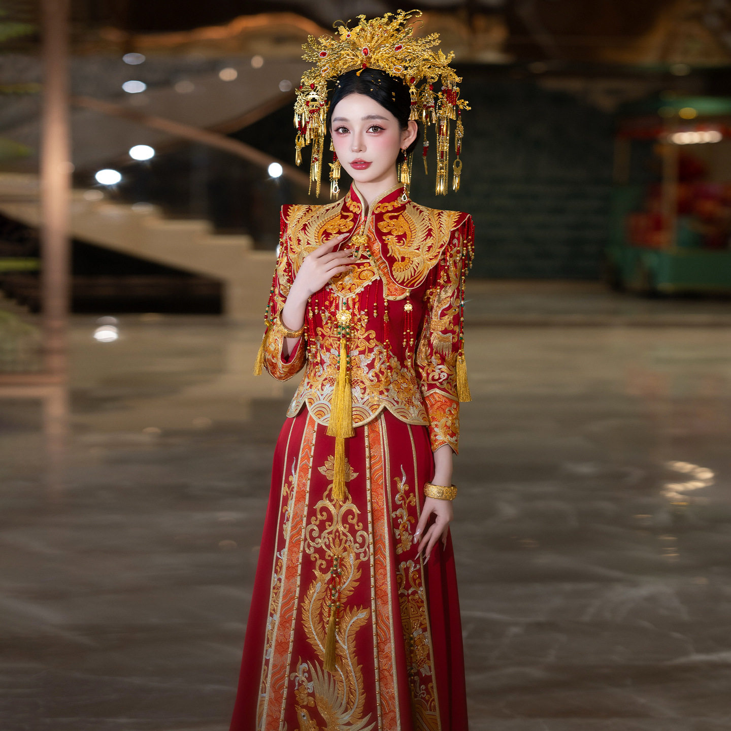 织造局中式婚服2026新款新娘结婚高级感嫁衣奢华龙凤褂敬酒秀禾服