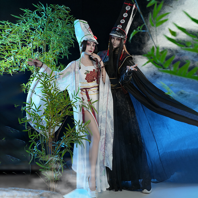 云梦集改良版黑白无常cos服汉服套装cospla服情侣二次元万圣节男