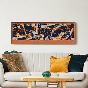 盛夏入秋现代简约卧室床头挂画客厅沙发装 壁画 饰画北欧风格