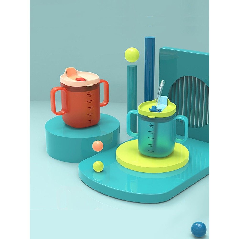 儿童家用直饮防摔吸管喝奶杯宝宝牛奶杯带刻度婴儿喝水杯奶粉杯子,婴童用品,儿童水杯,淘宝优惠券,粉丝福利购,淘宝优惠卷