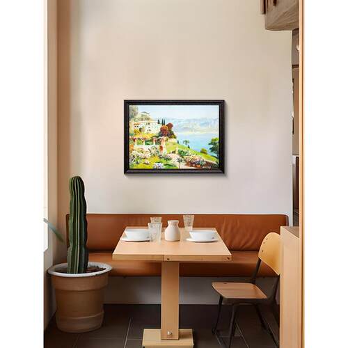 美式欧式复古地中海景装饰画卧室床头画餐厅客厅高级艺术挂画6080