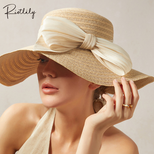 Riotlily/艾特里里夏日微光配饰包帽子草帽米色送女友新年礼物