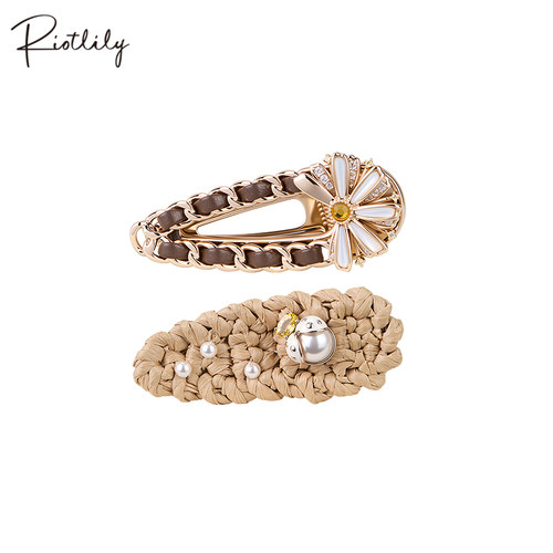 【新品试用】Riotlily/艾特里里雏菊(布拉格的春天)系列AB款发夹