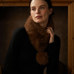 Riotlily/艾特里里秋冬围巾暖棕色慵懒风送女友2026新年礼物