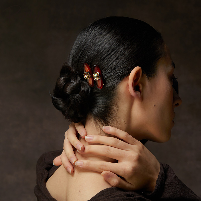 Riotlily/艾特里里豹纹复兴系列发夹鸭嘴夹发饰送女友新春礼物