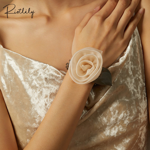 Riotlily/艾特里里玫瑰雨露系列花朵发绳发饰经典秋选臻品