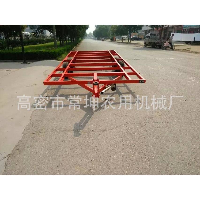 拖拽式木拖车 欧式房车拖车中车桥屋房底盘置拖车车 集装箱运输车