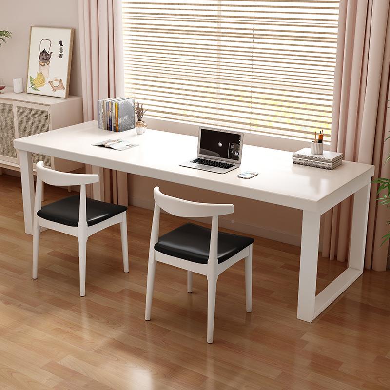 全实木书桌客厅长条桌子家简约双约人学用习写字桌简电FJX#DB01脑