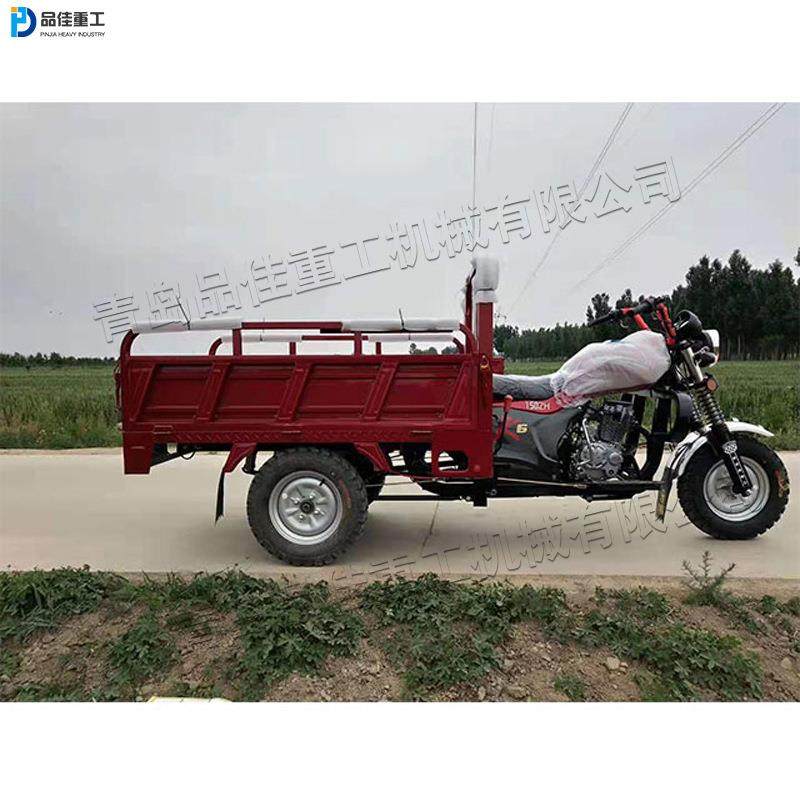 矿用粮食混土运输车三 斗山区载货农用自卸翻车 泥汽油摩托轮车