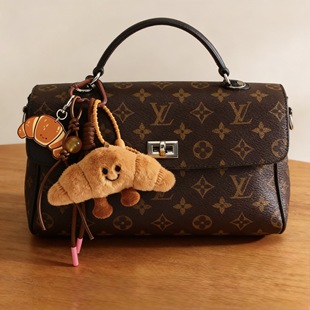 LV&GEDETE官方旗舰店法棍牛角包毛绒面包公仔钥匙扣挂件 书包挂饰