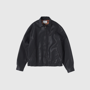 复古休闲皮夹克外套 SEDAN Jacket Leather 25AW Synthetic