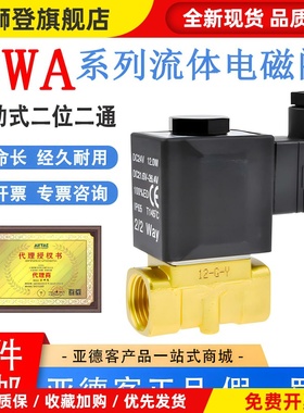 气动流体控制电磁阀2WA03008/062W05010/15B直动电磁阀水阀