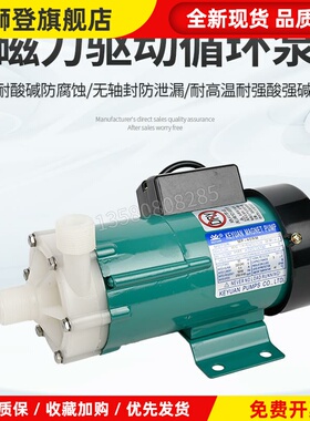 电镀水泵磁力泵PP耐酸碱防腐蚀MPMD塑料化工海水泵磁力驱动循环泵