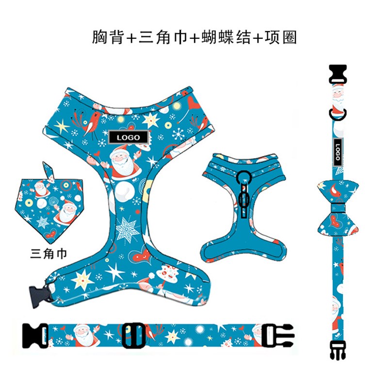 哈二爷亚马逊跨境宠物狗狗牵引绳户外遛狗绳胸背带背心式牵引胸背