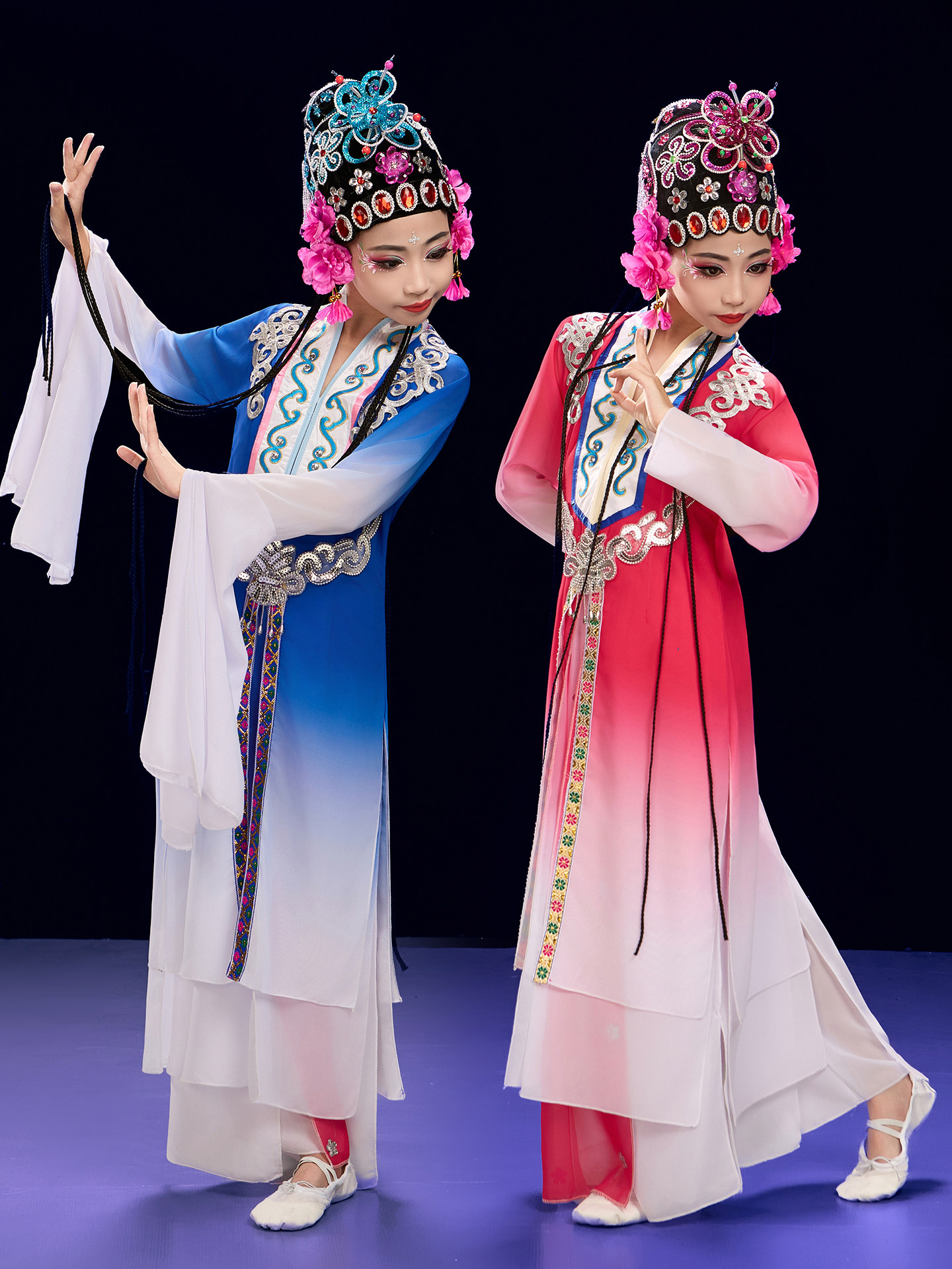 儿童俏花旦演出服粉墨花旦小红娘舞蹈服京剧梨花颂小花旦戏曲表演图片