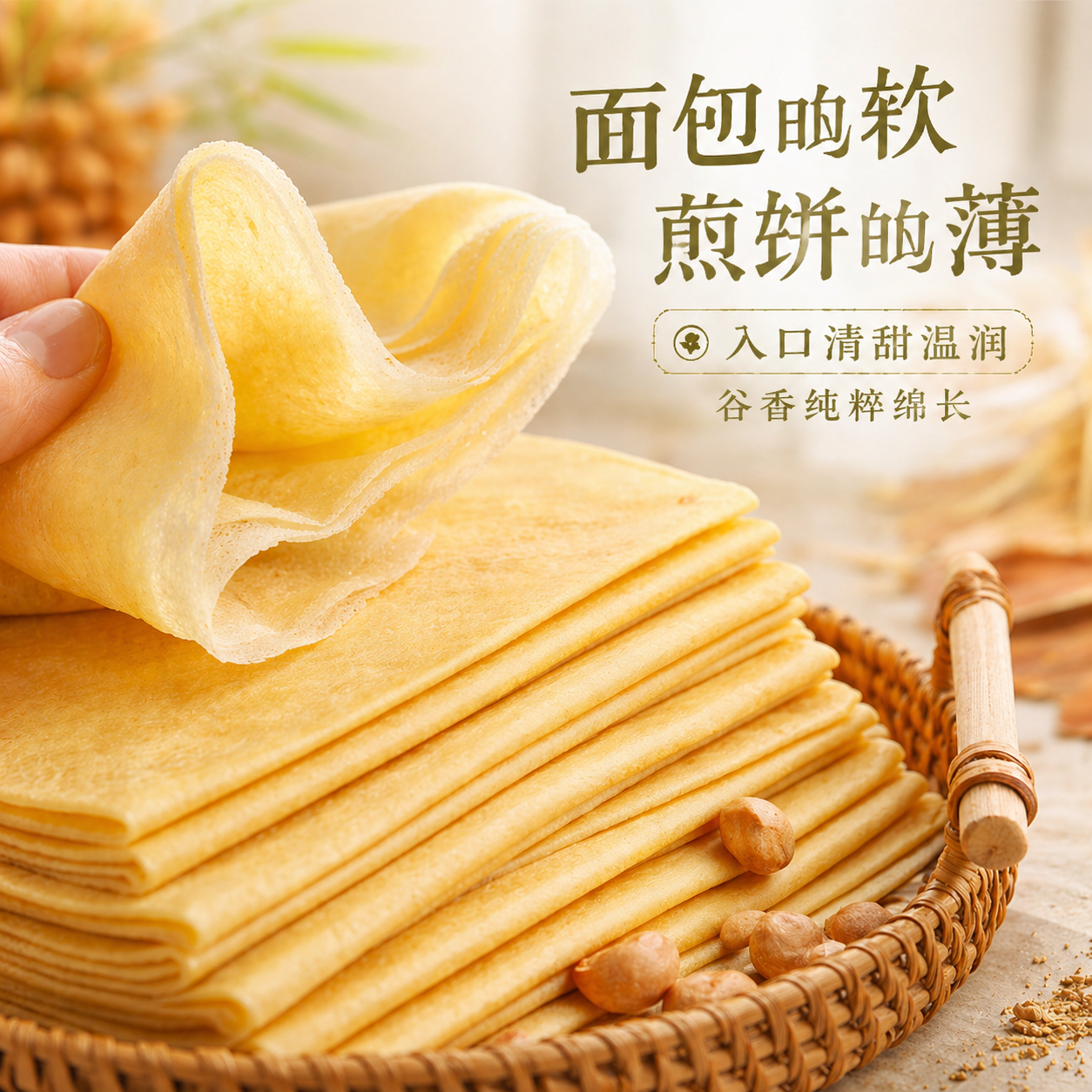 山东粗杂粮煎饼乾升源面包软煎饼
