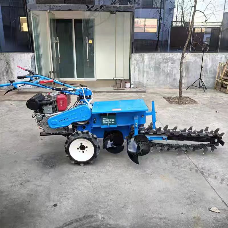 土壤埂整挖渠机农田排水果园专用  链条式开槽机