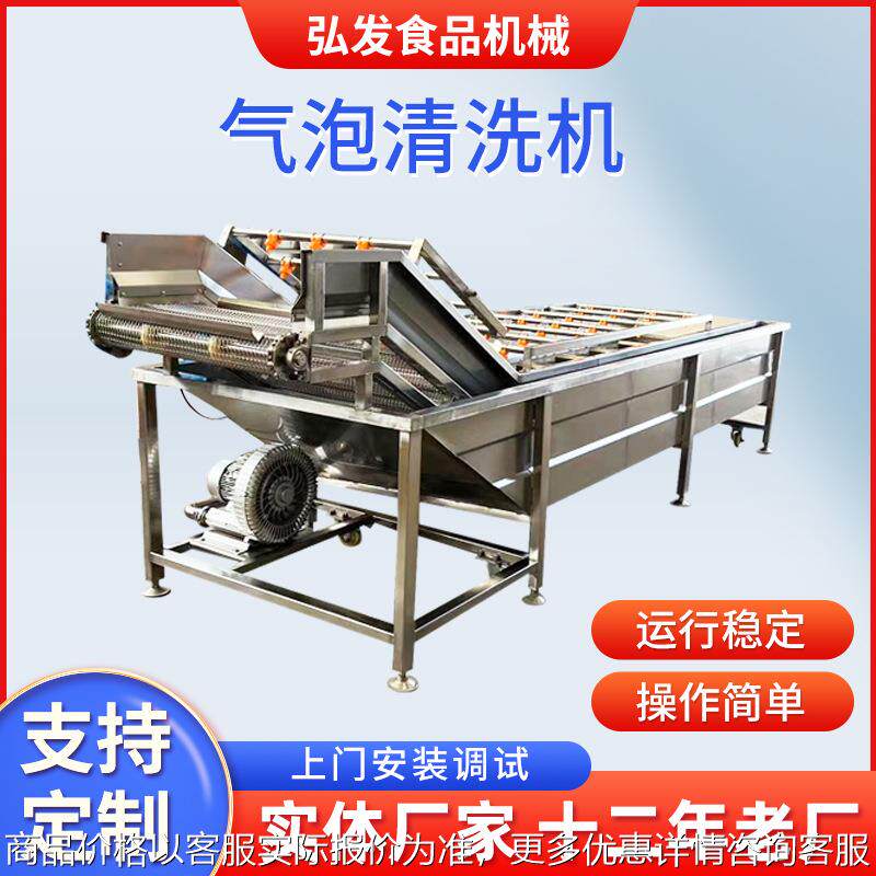 腰果清洗蔬菜清洗流水线 全自动气泡清洗机 水果高压喷淋清洗机