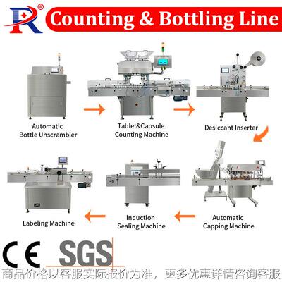 high speed. automatic counting bottling line