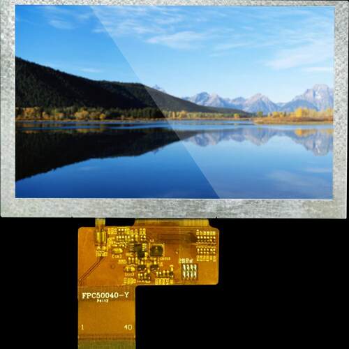5寸TFT液晶屏 普清高亮分辨率480X272 40PIN 彩色液晶屏