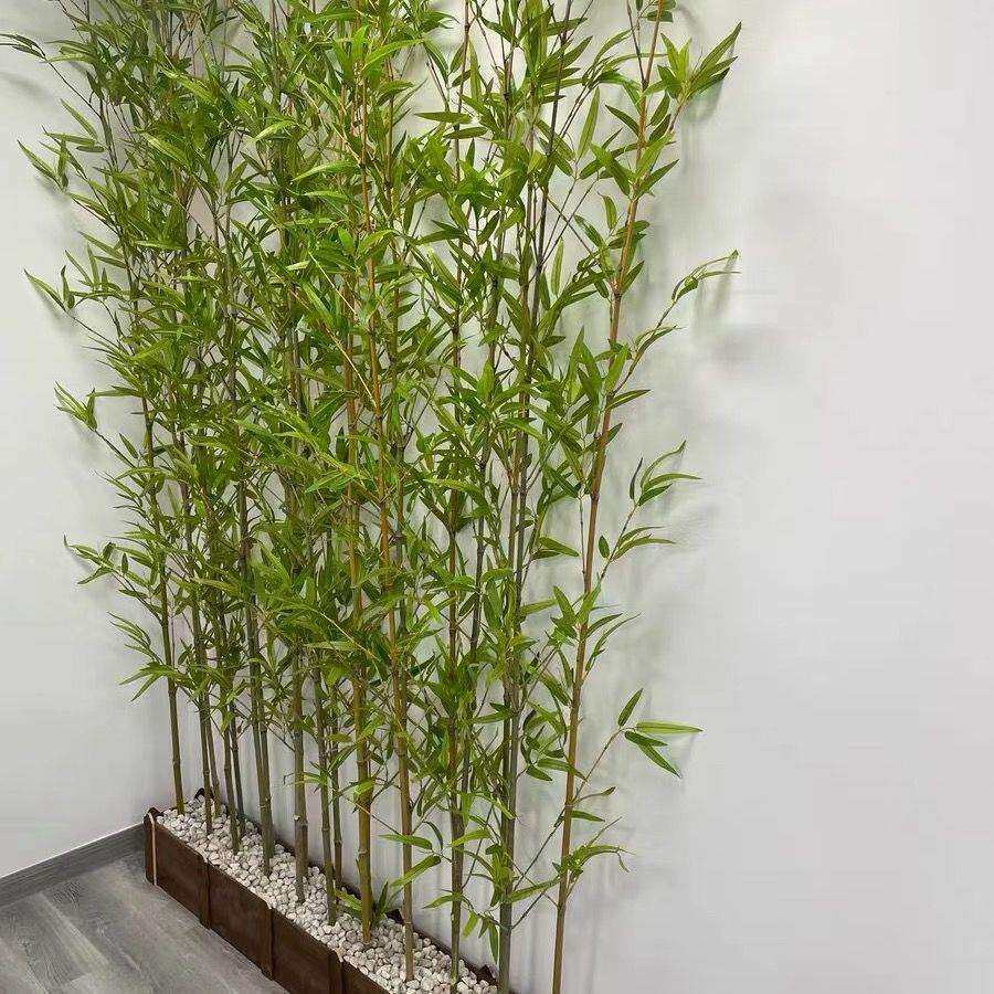 仿真竹子装饰隔断挡墙屏风假室内绿植物盆栽细水毛竹