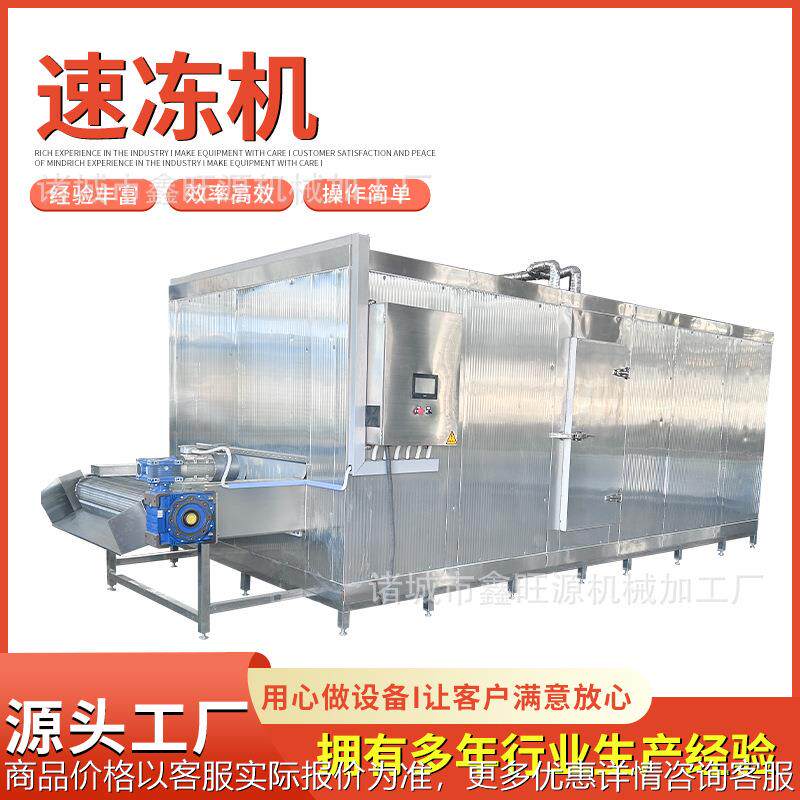 饺子馄钝流态化隧道速冻机 海参鲍鱼海产品速冻挂冰流水线