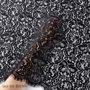 定位花边面料婚纱礼服裙布料桌布1.5米宽不勾丝不起皱 高定法式