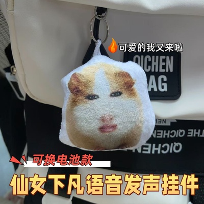 仙女下凡发声抽象人脸荷兰猪挂件