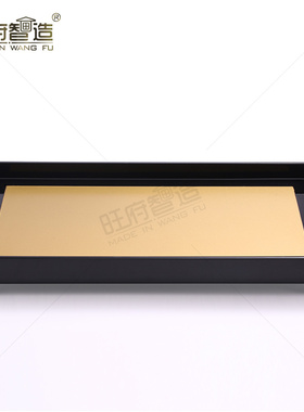 新混搭样板房客厅书房酒柜酒具装饰黑金果盘茶盘