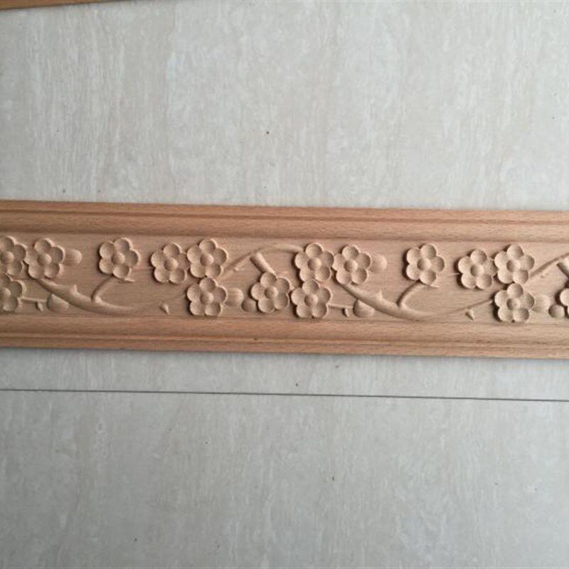 东阳木雕装修仿古电视背景墙吊顶踢脚腰装饰梅线实木线条